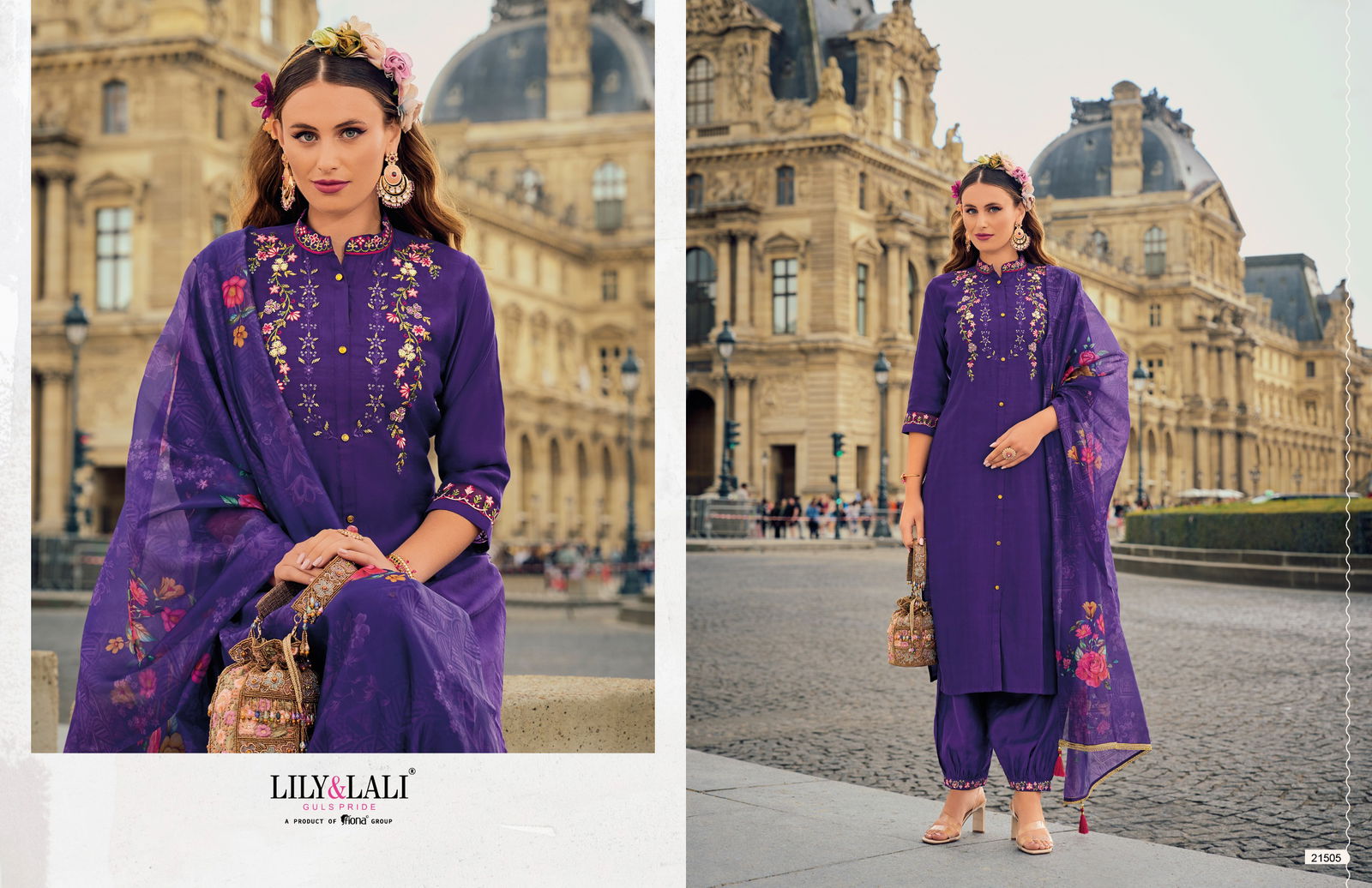 Khwaish By Lily And Lali Viscose Embroidery Kurti With Bottom With Dupatta Wholesale Shop In Surat
